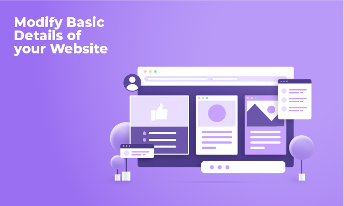 Modify Basic Details of your Website