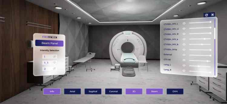 oncology VR app screen