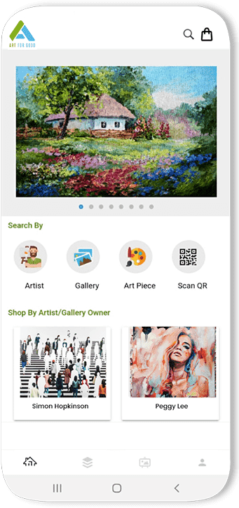 Art For good app mobile preview 2