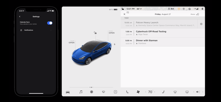 Tesla mobile app screenshot